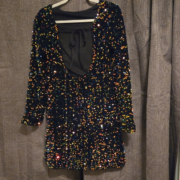 Sequin Multicolor Dress - Picture 2 of 3